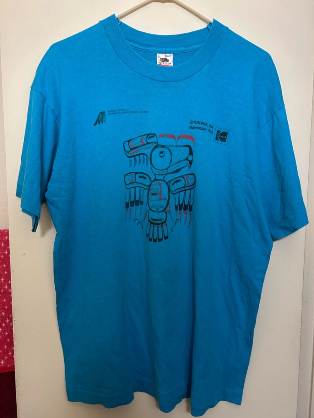 Vintage 1993 Fruit of The Loom AISES Conference Shirt Size L